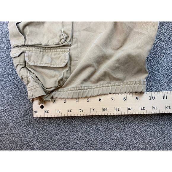 Y2K Lee Dungarees Men's Size 34 Cargo Shorts Beige Work‎ Outdoors HIking - Picture 9 of 10